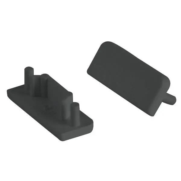 Produktfoto 1 von Endkappen-Set zu Anbauprofil 53602 schwarz