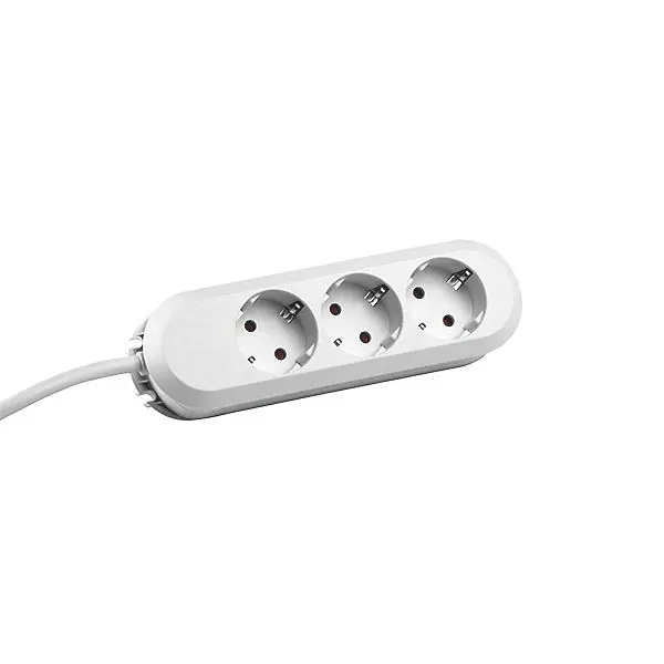 Produktfoto 1 von Tischsteckdose 3xSchuko weiß Strom 1 Schuko