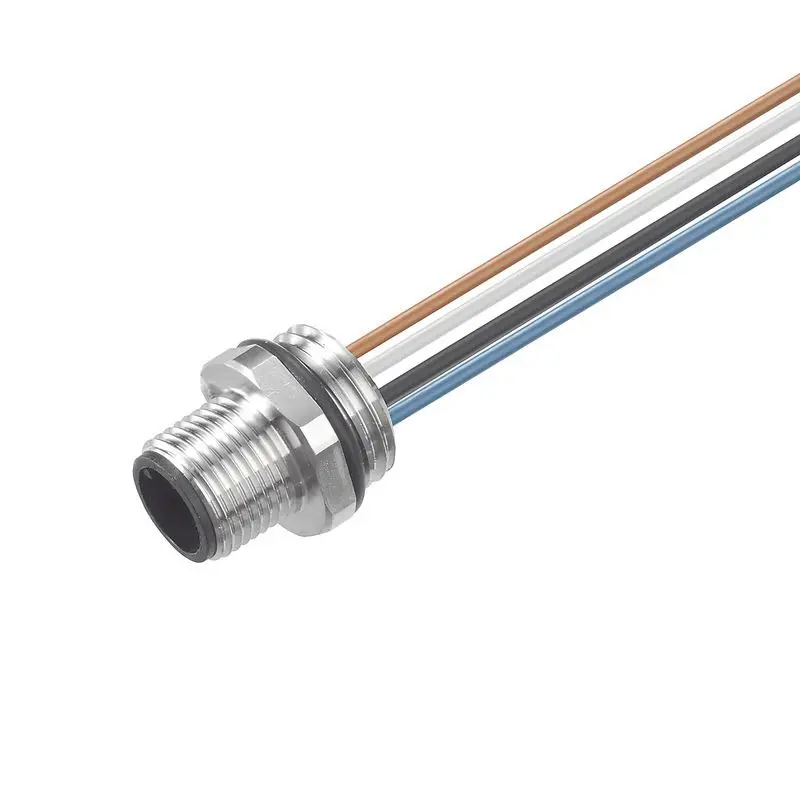 Produktfoto 1 von Einbaustecker, M12, Stift, gerade, M16, Polzahl: 5, 0,5 m