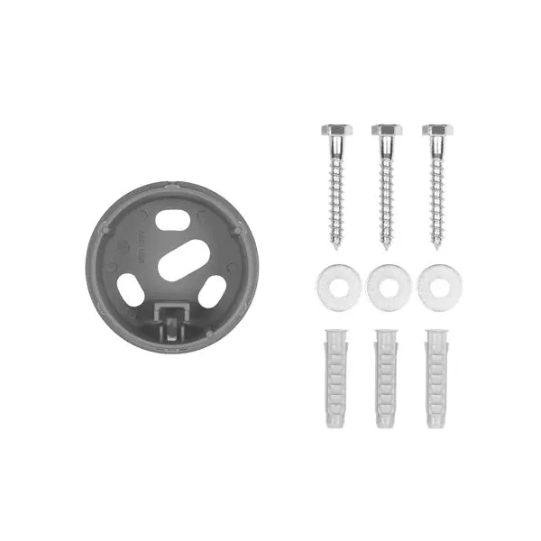 Produktfoto 1 von Bodenplatte für Pollerleuchten ALVA BL Ø 100 mm, inklusive 3x Schraube, 3x Dübel