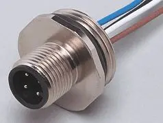 Produktfoto 1 von Einbaustecker <250VAC 0,05m PVC Gehäuse Messing vernickelt IP68