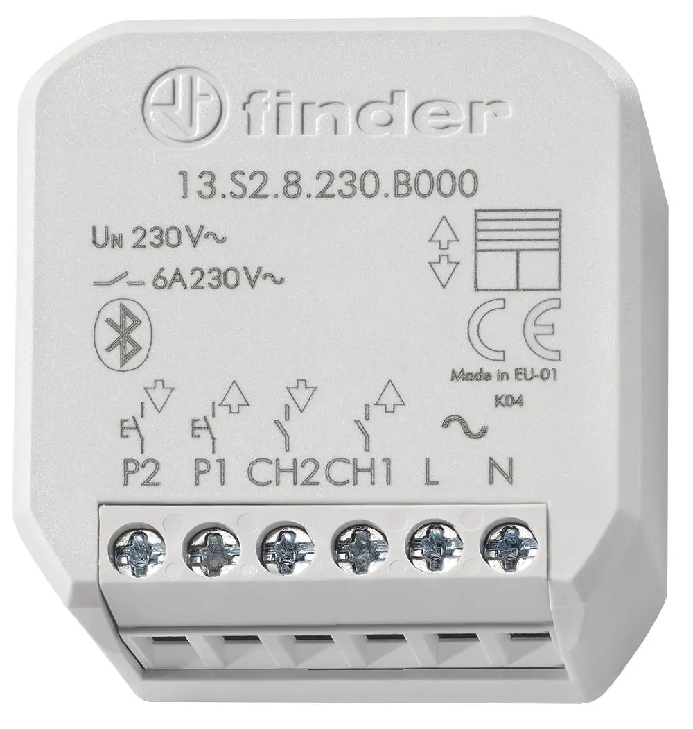 Produktfoto 1 von Bluetooth Jalousien Aktor (YESLY- Schaltaktor), 2 Schließer 6A, 230 VAC