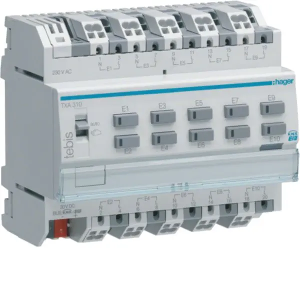 Produktfoto 1 von Binäreingang 10fach, 230V~, REG, KNX
