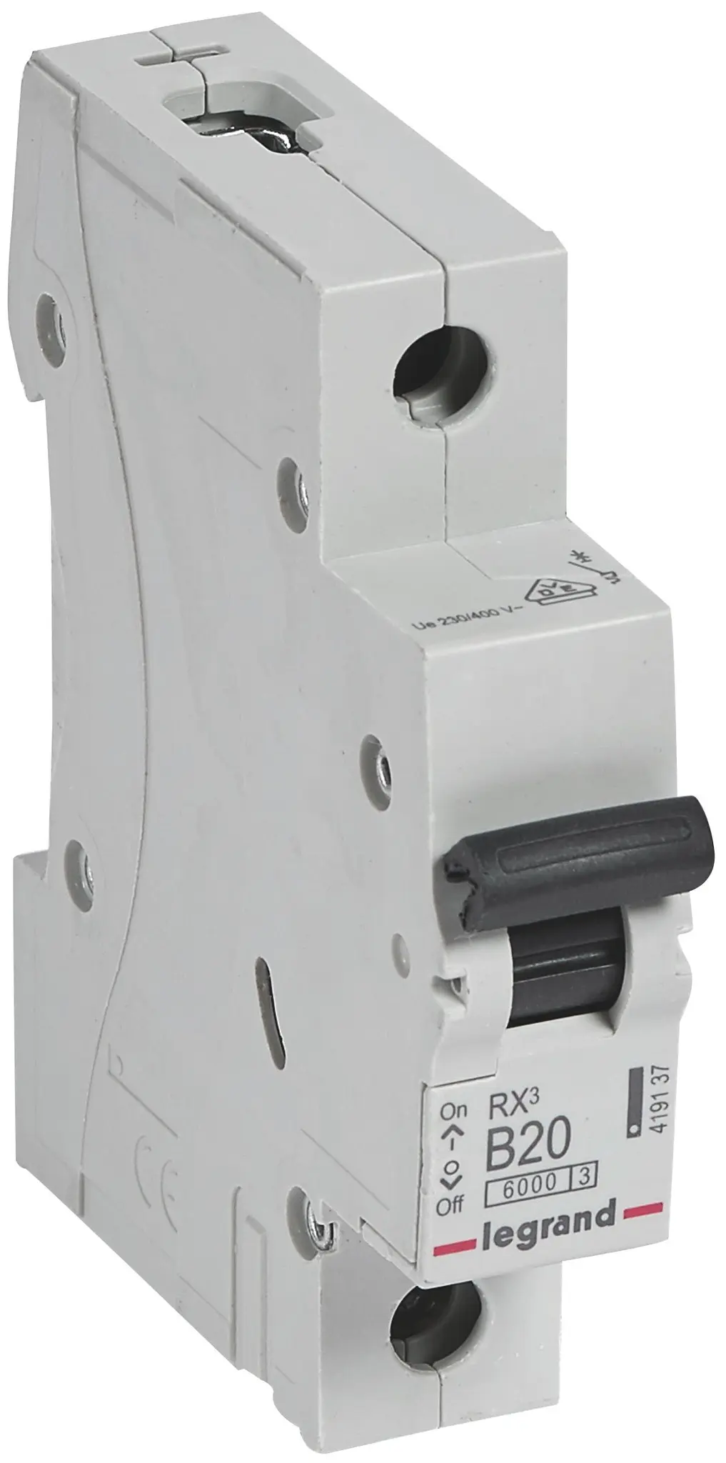 Produktfoto 1 von RX3 LS-Schalter B-Char. 20A, 1-polig, 6kA, 230/400VAC, 1TE