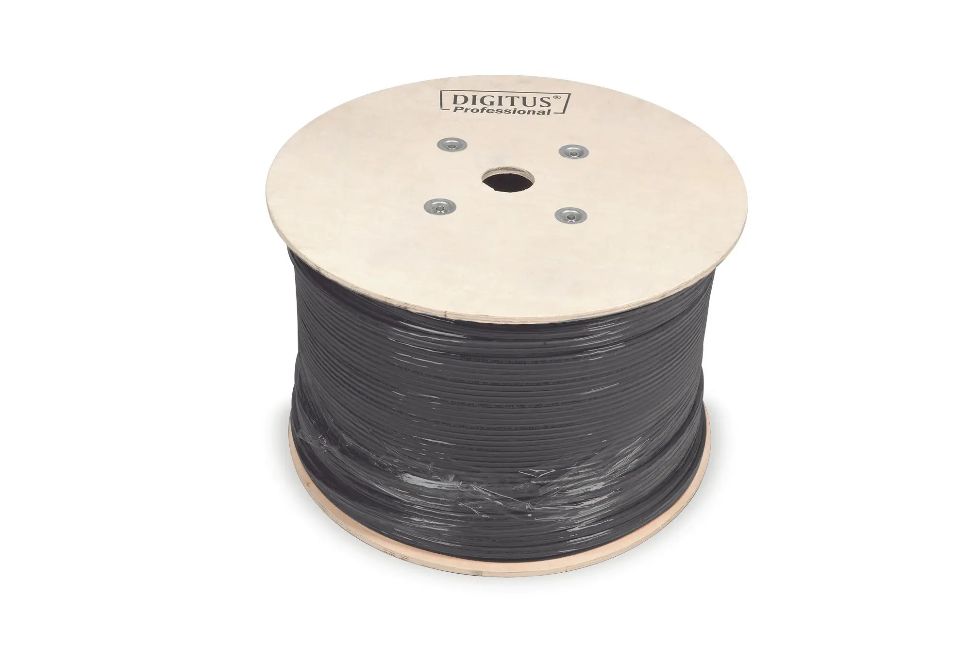 Produktfoto 1 von CAT 7 S-FTP Roh-Installationskabel PiMF 1000m Trommel 1200MHz Simplex schwarz
