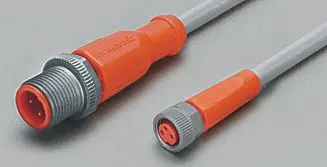 Produktfoto 1 von Verbindungskabel <50VAC 0,3m PUR Gehäuse TPU orange FKM IP65/67-69K