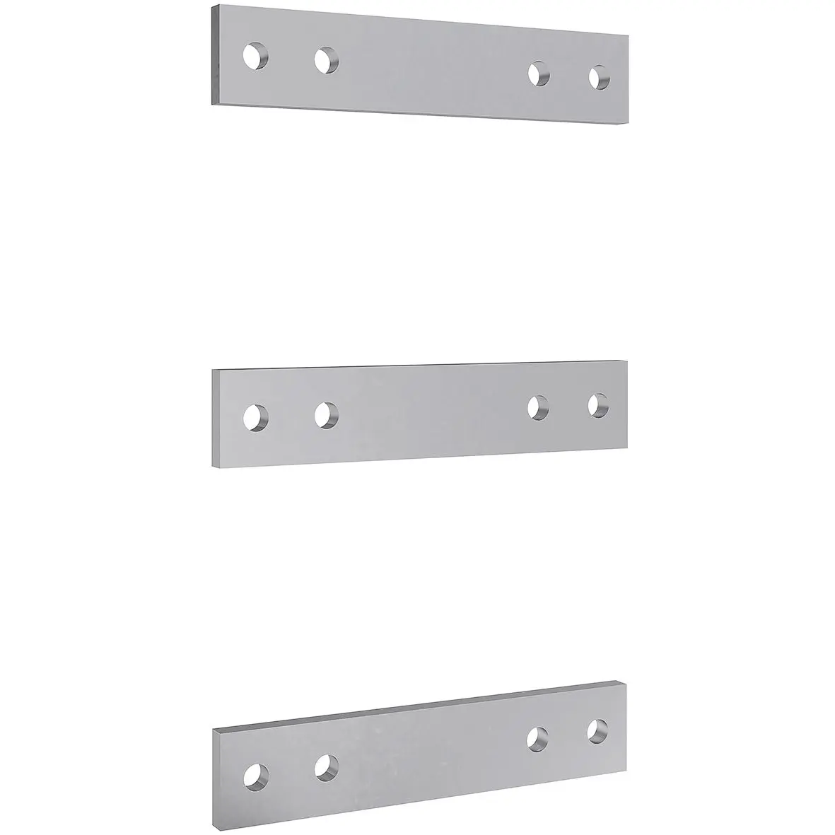 Wandlerlasche CU vernickelt 50x12x250mm 3er Set ohne Befestigungsschrauben