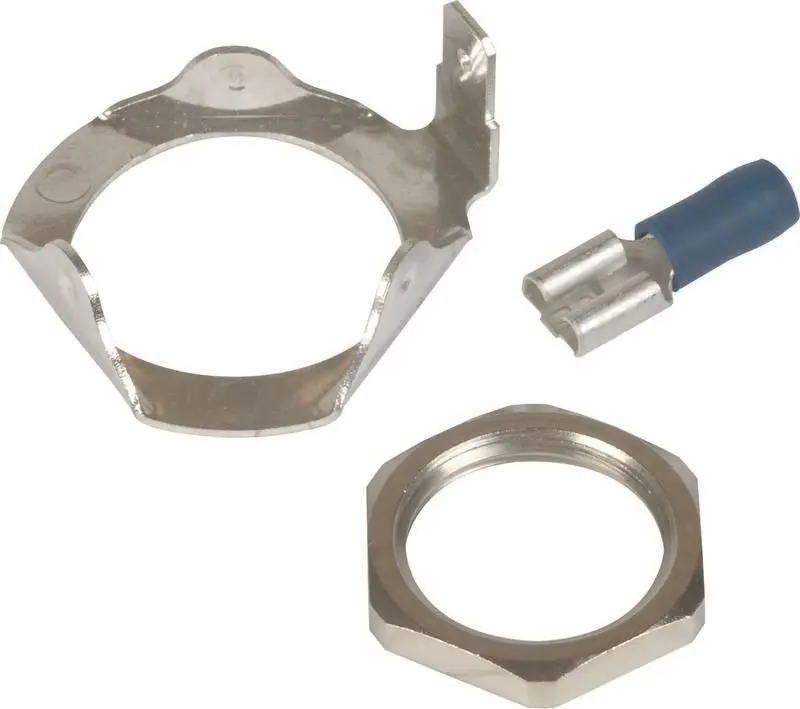 Produktfoto 1 von Erdungsring mit Flachstecker 6,3mm und Mutter M20 für externe Erdung DEHNpipe