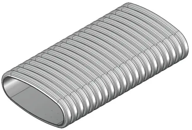 Produktfoto 1 von FlexPipe Flexibles Lüftungsrohr Oval 51 x 114