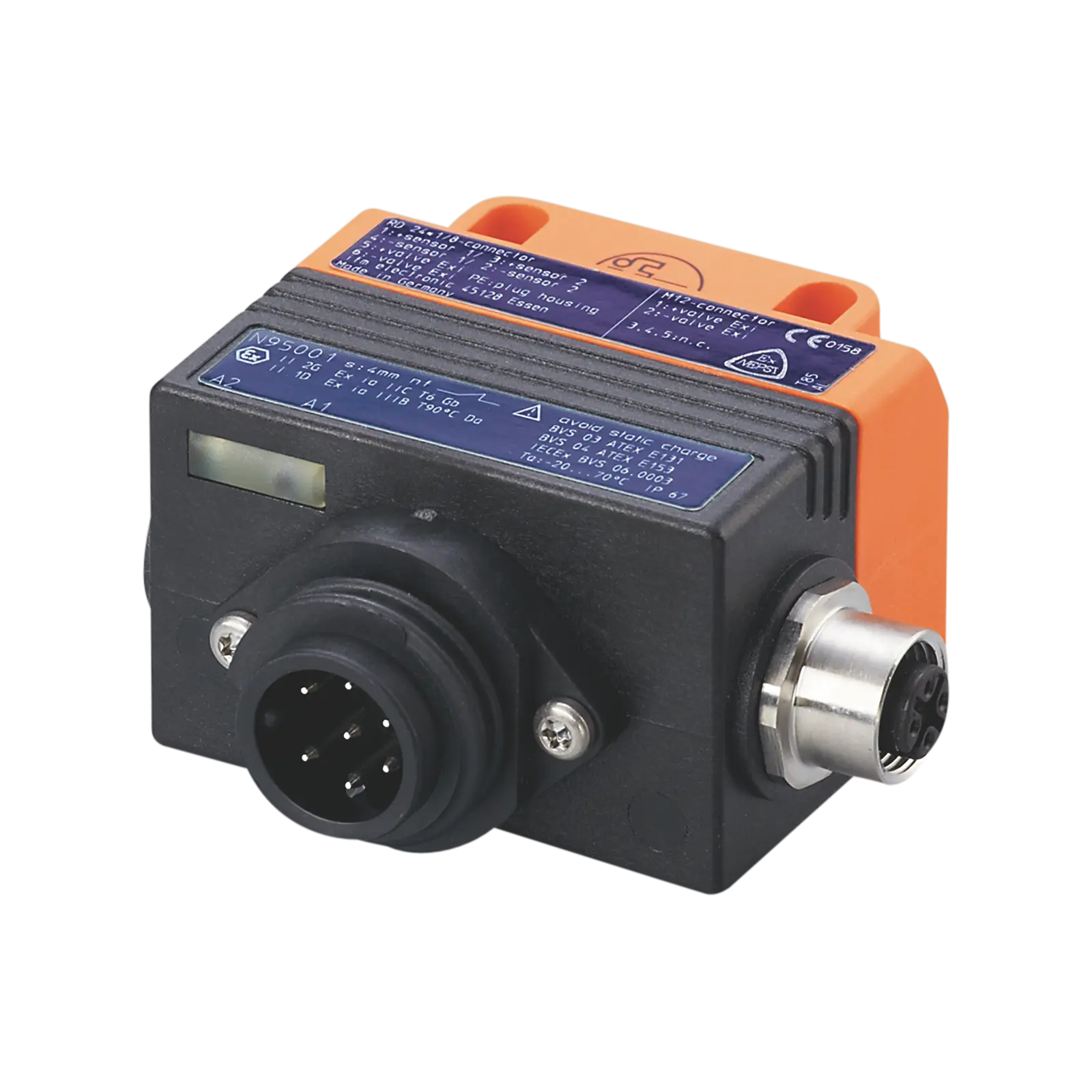 Produktfoto 1 von Ind.Sensor 40x26x60 Sn=4mm n.bündig 2xÖ DC NAMUR M12/Rd24 IP67 3L 250Hz