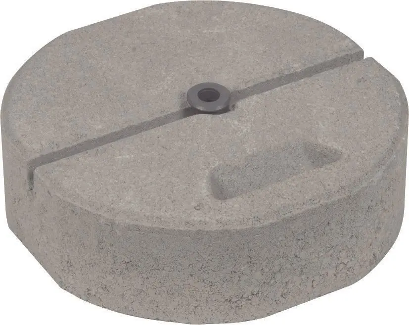 Produktfoto 1 von Betonsockel C45/55 17kg m. Griffmulde u.Gewindeadapter M16 D 337mm H 90mm-SET-