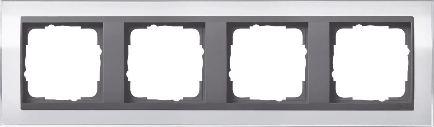 Produktfoto 1 von Abdeckrahmen 4fach f.anthrazit Event Klar weiß
