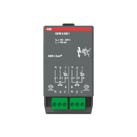 Produktfoto 1 von ES/M2.230.1 Elektronisches Schaltaktormodul, 2fach, 230 V