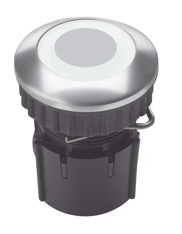 Produktfoto 1 von Klingeltast.LED-Ring weiß Alu EV1 / Kunstst. Weiß max. 24V~/= (AC/DC)/1,5A