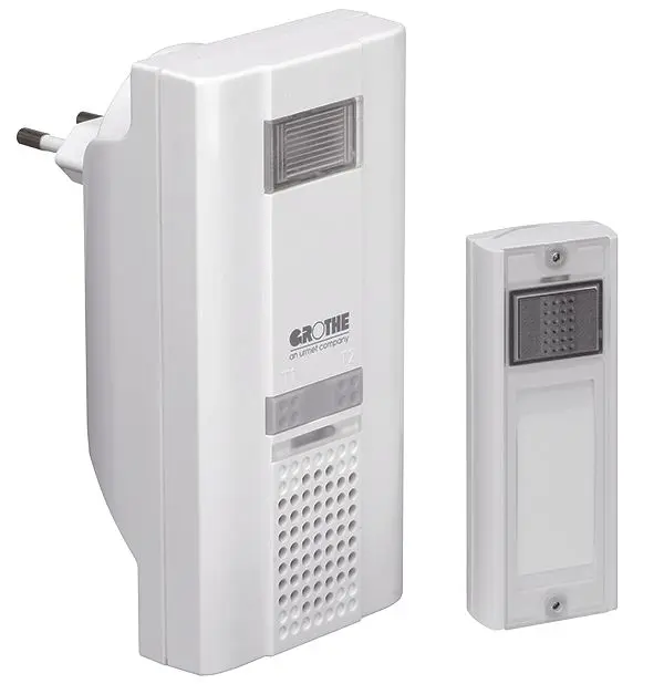 Produktfoto 1 von Steckdosenfunkgong-Set Reichweite 500m 6 Melodien/Blitzlicht 230V