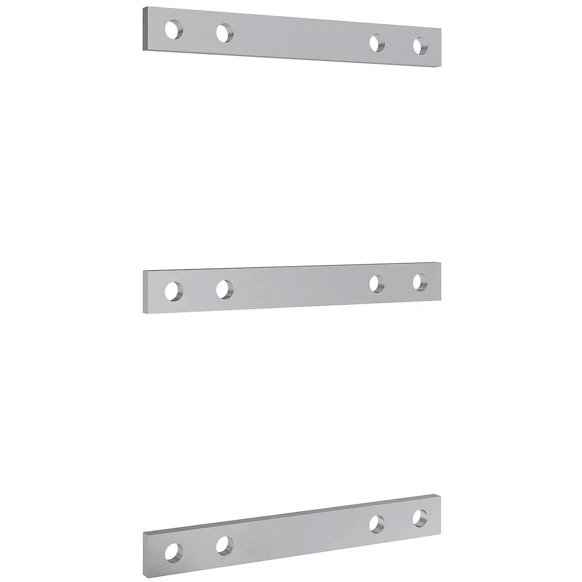 Wandlerlasche CU vernickelt 30x10x250mm 3er Set ohne Befestigungsschrauben