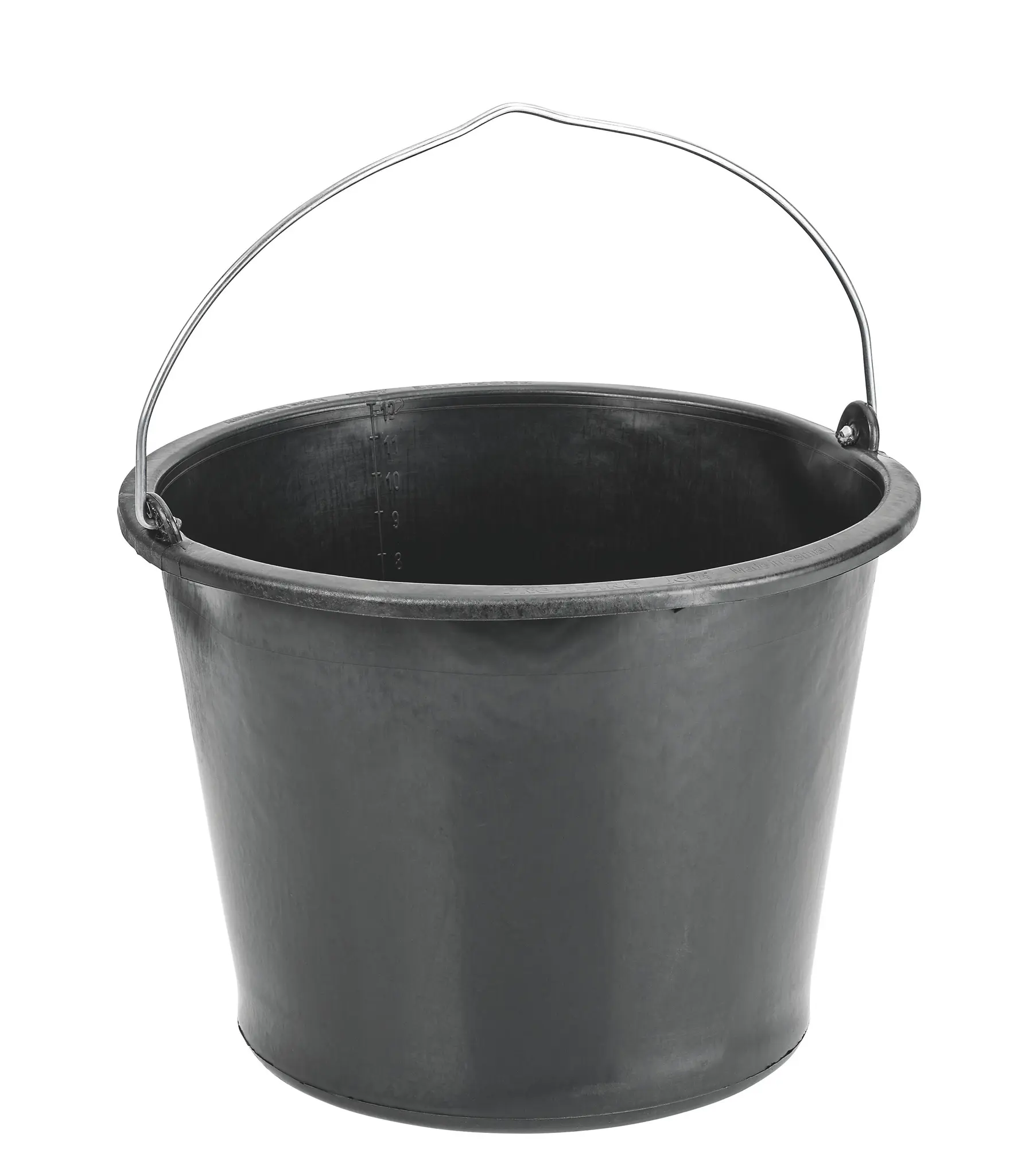 Produktfoto 1 von Baueimer schwarz RAL 9011 12 Liter