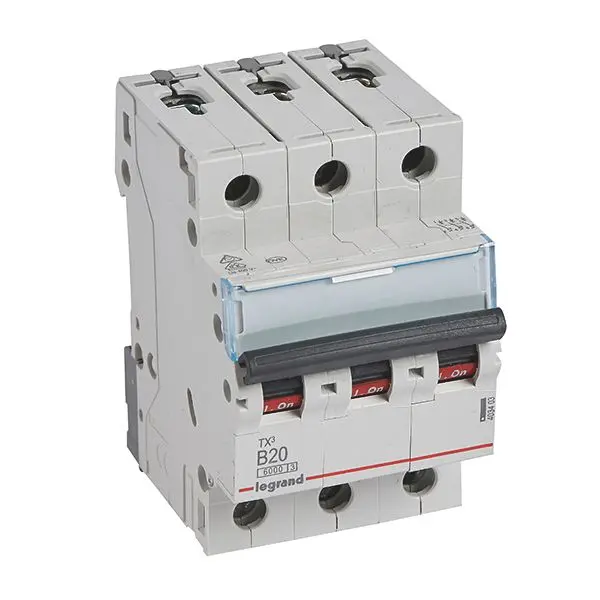 Produktfoto 1 von TX3 LS-Schalter B-Char. 20A, 3-polig, 6kA, 400VAC, 3TE