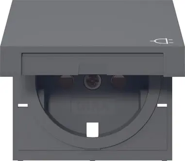 Produktfoto 1 von Abd. SCHUKO-Steckd. KD + SH System 55 Anthrazit