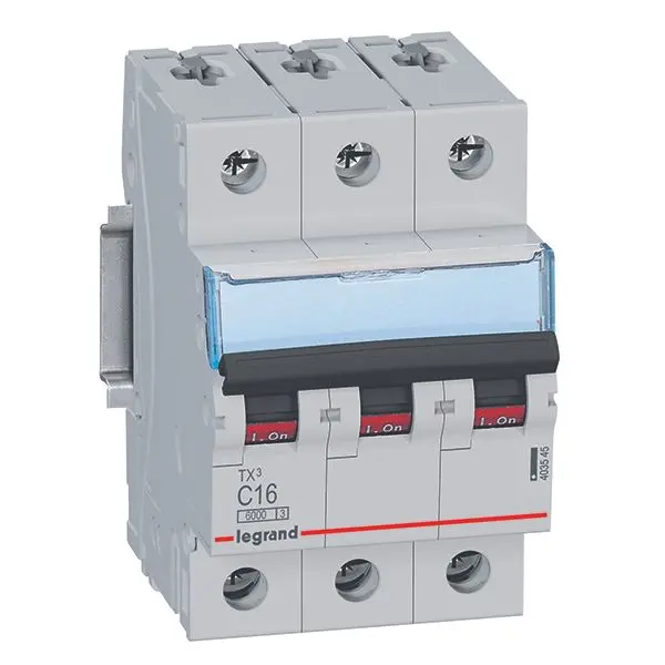 Produktfoto 1 von TX3 LS-Schalter C-Char. 16A, 3-polig, 6kA, 400VAC, 3TE
