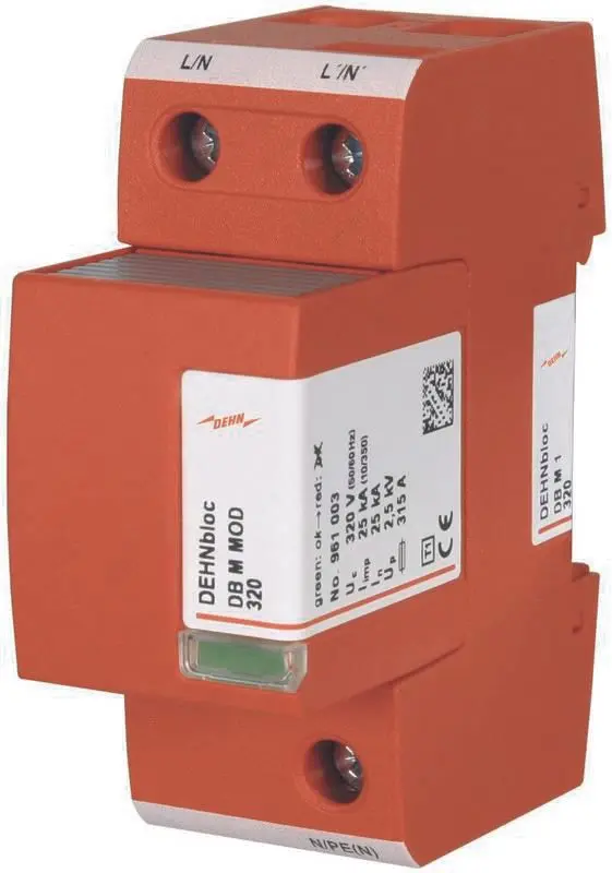 Produktfoto 1 von Koordinierter Blitzstromableiter Typ 1 DEHNbloc M m. hoher Folgestrombegrenzung