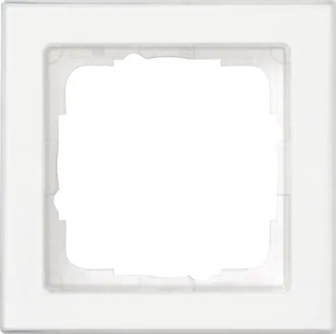 Produktfoto 1 von Abdeckrahmen 1fach Transparent E2 reinweiß