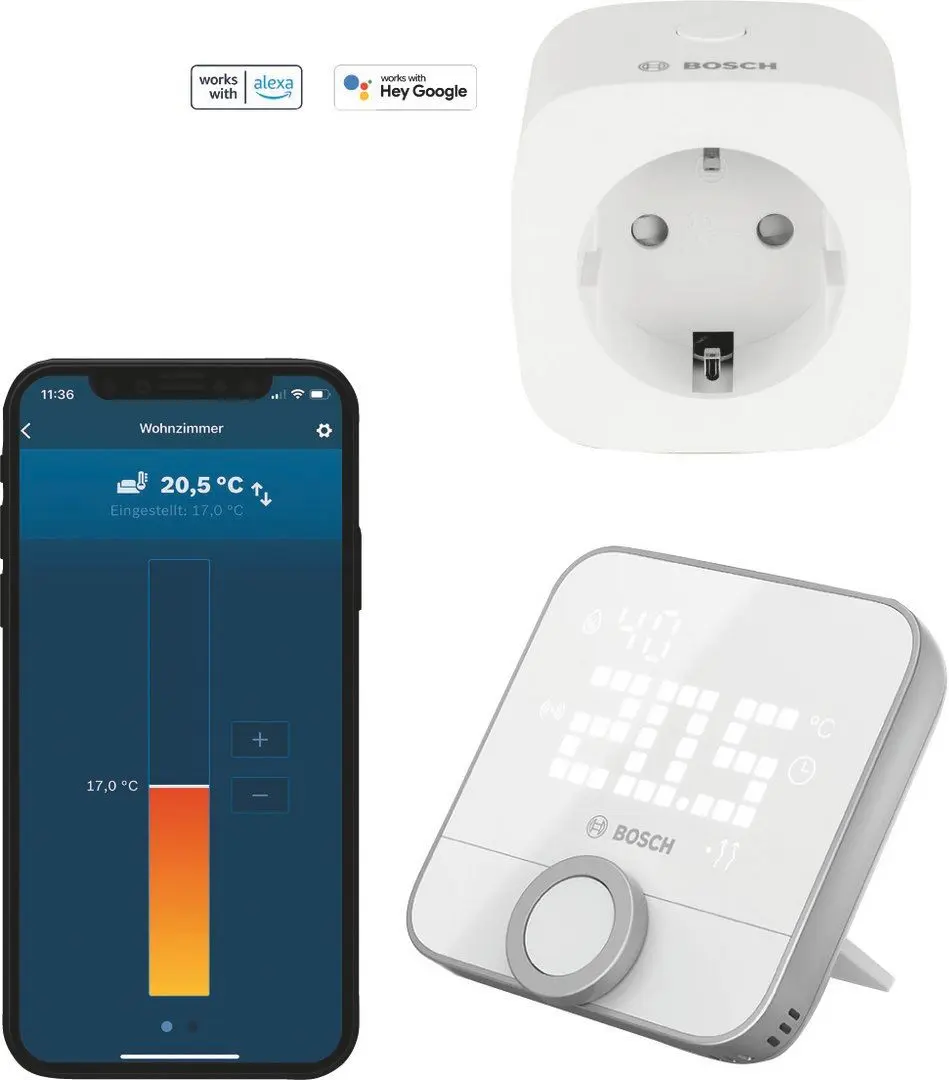 Produktfoto 1 von BOSCH Einzelraumregelung Erweiterungsset 1x Raumthermostat II, 1x