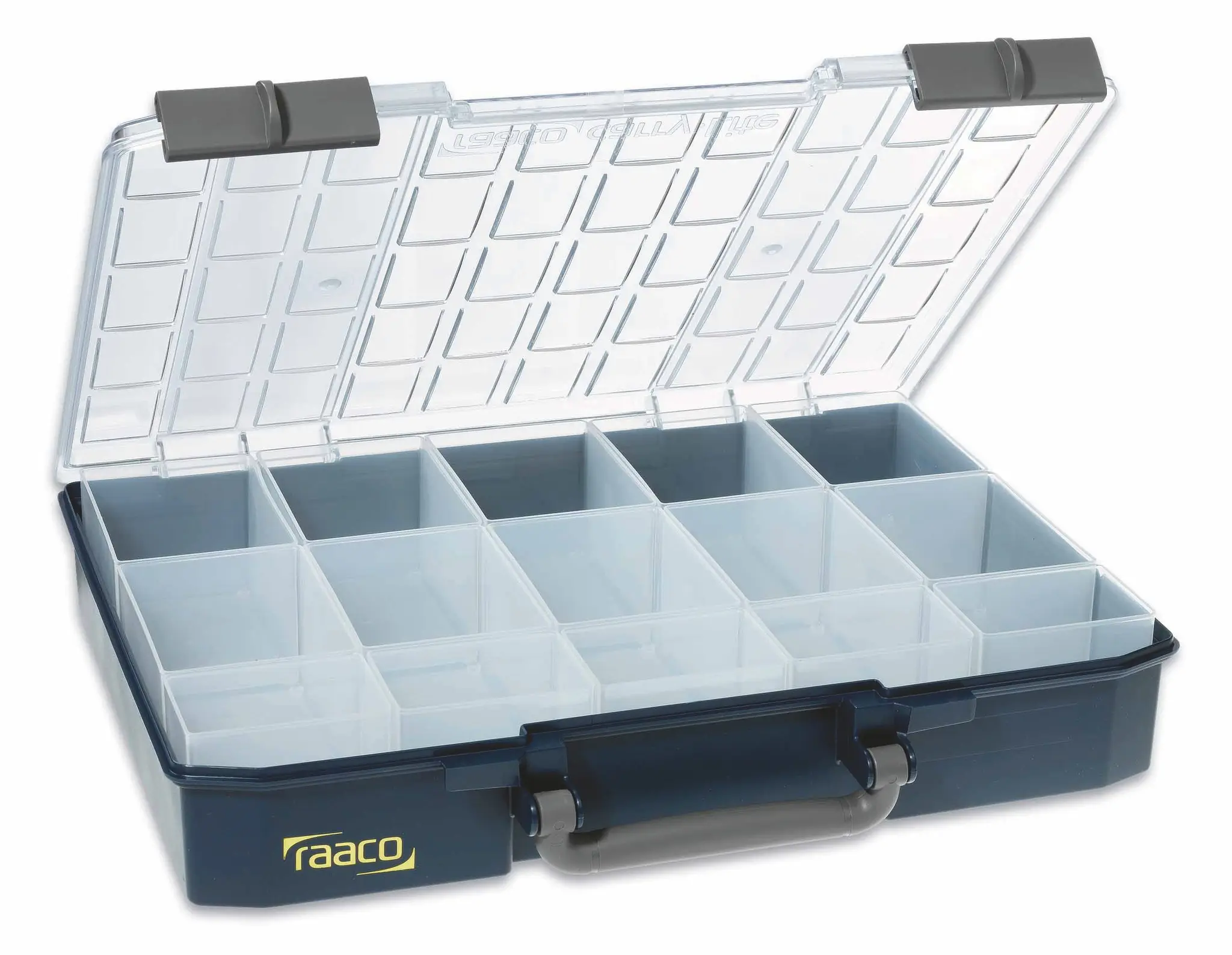 Produktfoto 1 von Aufbewahrungskoffer raaco Carry-Lite 80 mit 14 Einsätzen 413x330x80mm
