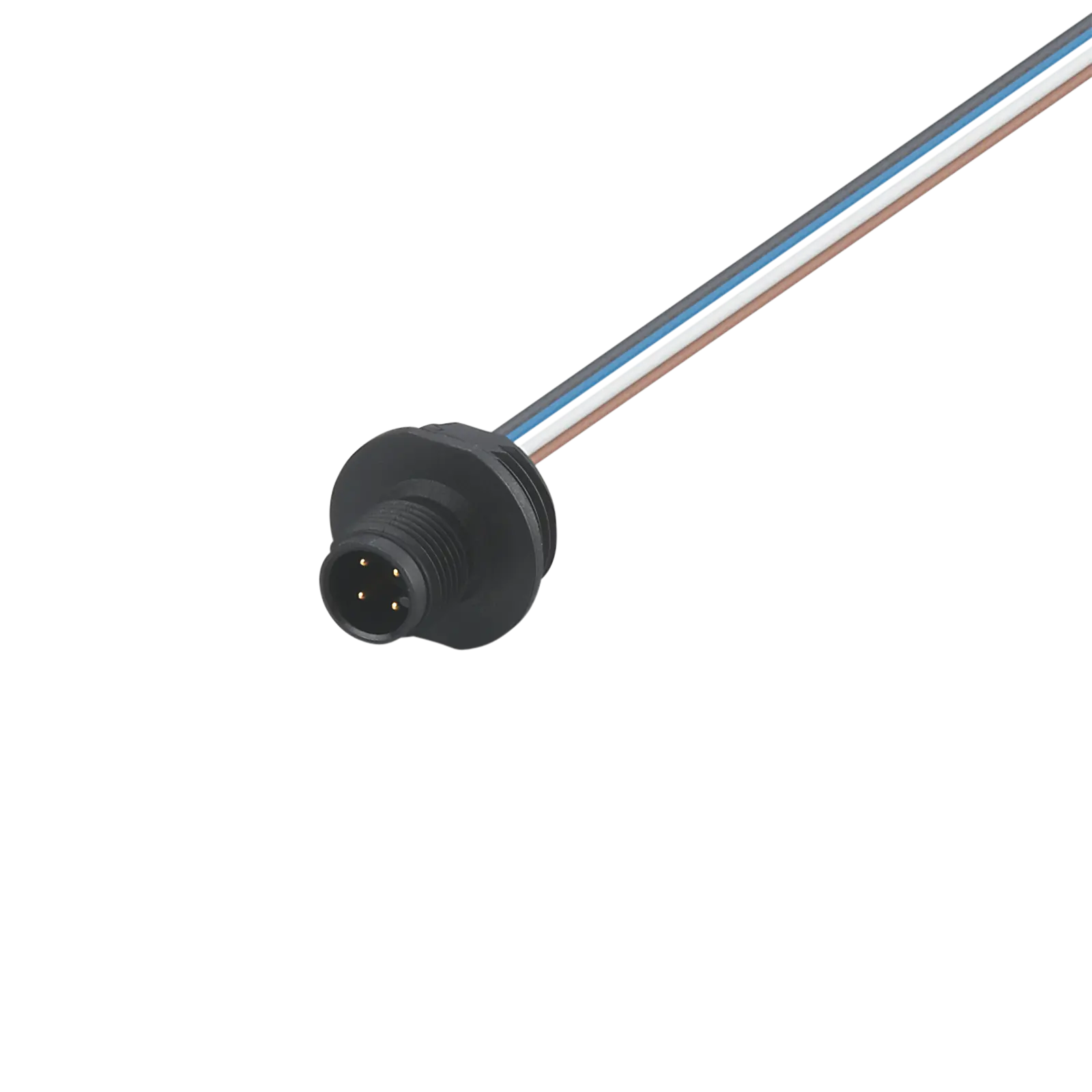 Produktfoto 1 von Einbaustecker <250VAC 0,5m PVC Gehäuse PA 6.6 IP67