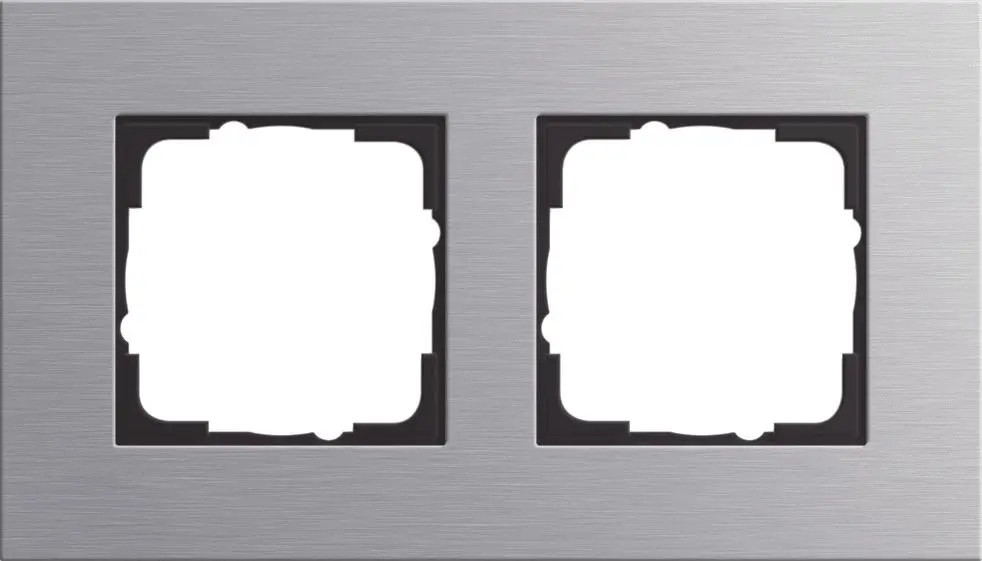 Produktfoto 1 von Abdeckrahmen 2fach Esprit aluminium