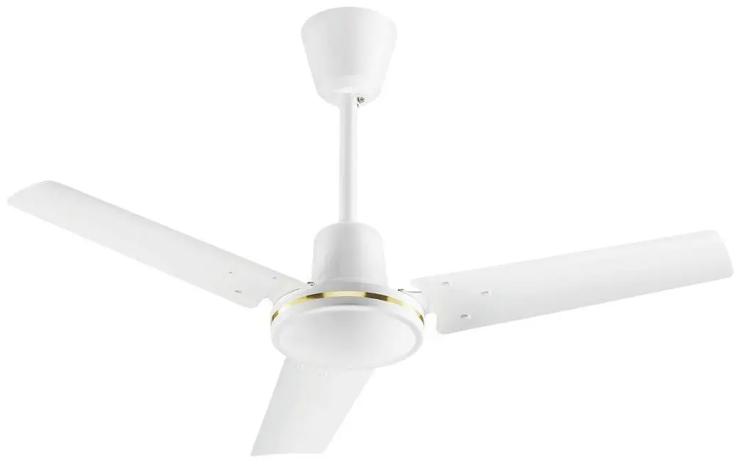 Produktfoto 1 von Deckenventilator, Metall, weiß 3-Batt-Laufrad, 1400 mm