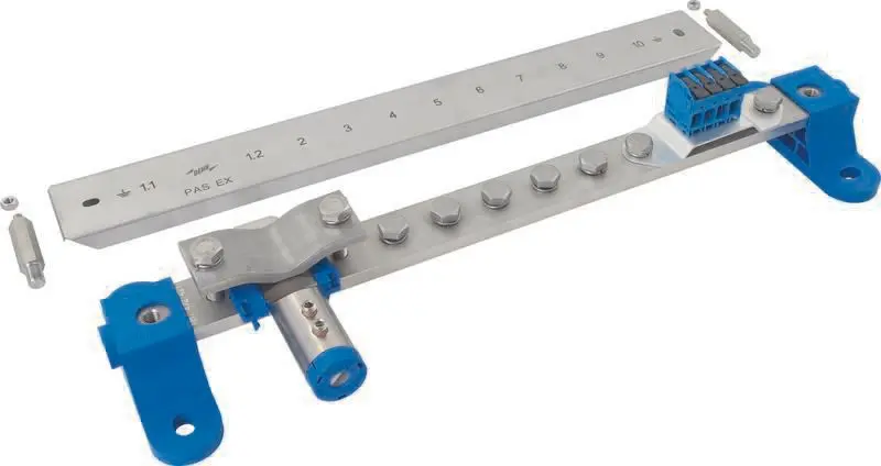 Produktfoto 1 von PA-Schiene f. EX-Bereich Zone 1/21 2/22 SET mit Push-in Adapter u. Adapter Rund