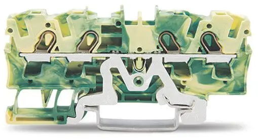Produktfoto 1 von 4-Leiter-Schutzleiterklemme,4 mm²,für Anwendungen Ex e II geeignet,grün-gelb