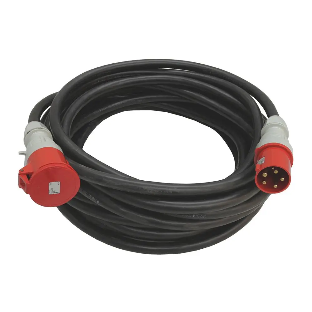Produktfoto 1 von CEE-Leitung Stecker,Kupplung 63A 5P 400V 6h IP44,50m lang,Typ H07RN-F 5G16