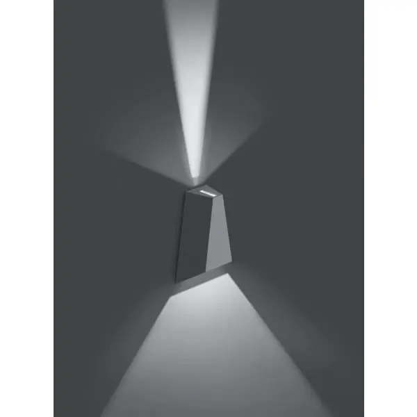 Produktfoto 1 von LED-Wandanbauleuchte 230 V AC, 50 Hz, 2x3W,3.000 K, strukturgraphit