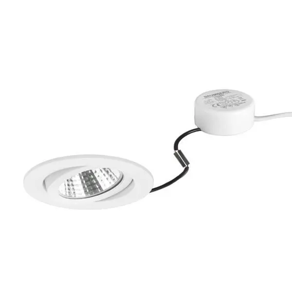 Produktfoto 1 von LED-Einbaustrahler 230 V AC, 50 Hz, 6 W 38°, 3000 K, rund, schwenkbar