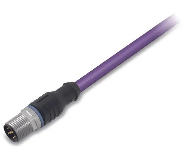 Produktfoto 1 von CANopen-/DeviceNet-Leitung,M12A-Stecker, axial,5-polig,violett
