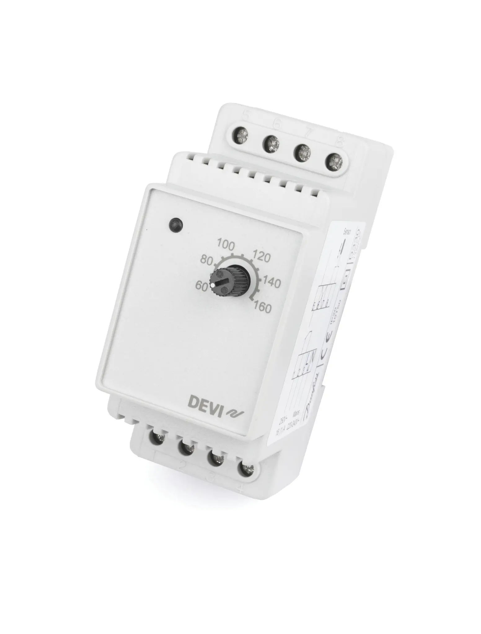 Produktfoto 1 von Elektron.Thermostat DEVIreg 330 60GC bis 160GC, Schienenmonatge