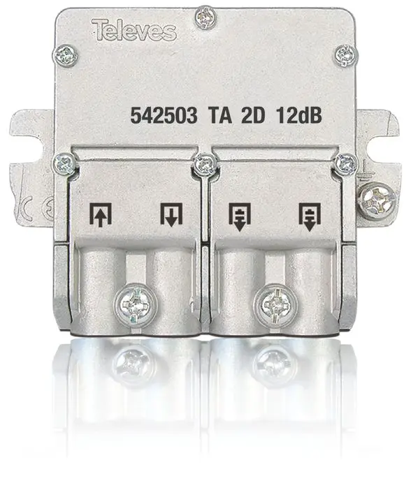 Produktfoto 1 von 2-fach Easy-F-Abzweiger 5-2400MHz AD:12dB