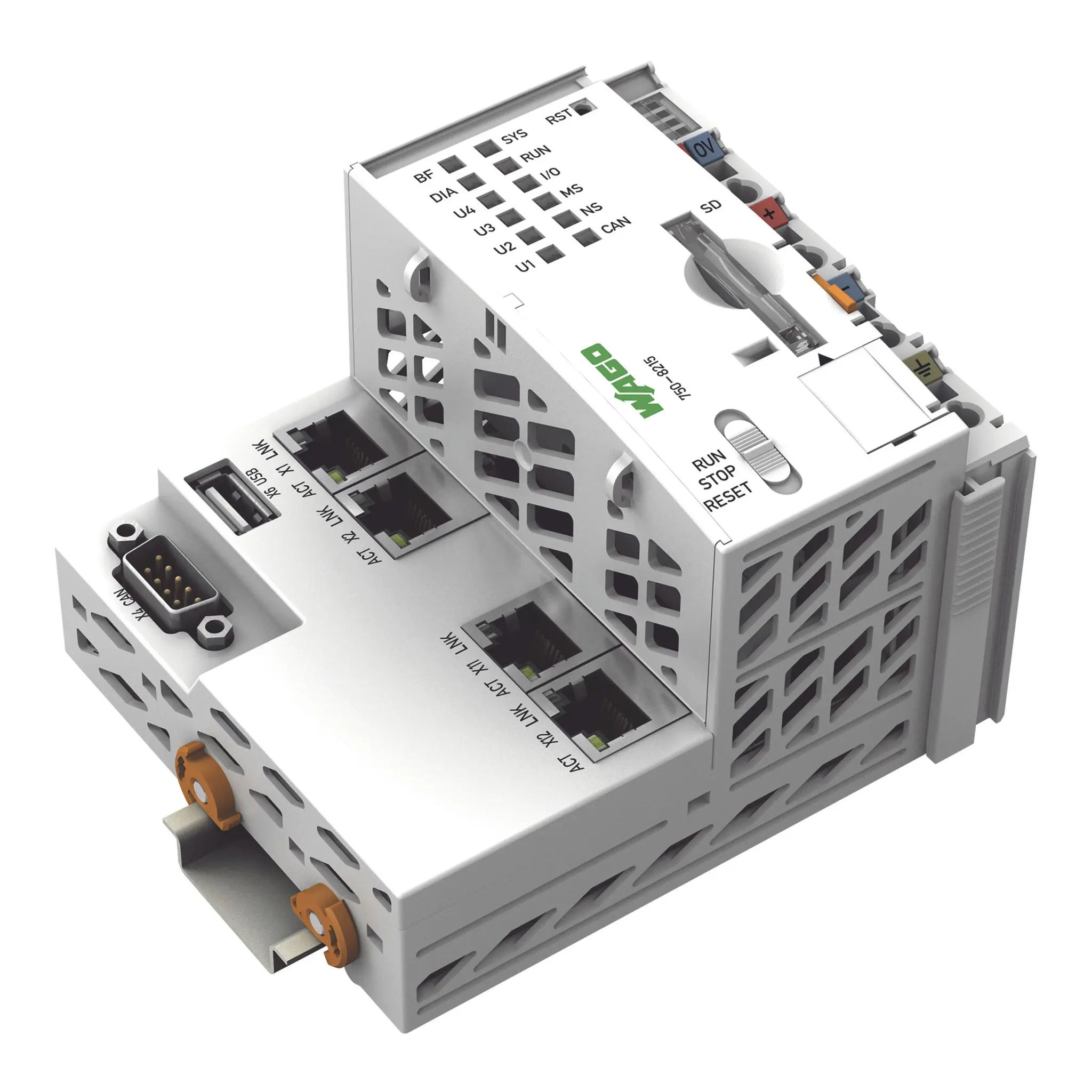 Produktfoto 1 von Controller PFC200,2. Generation,4 x ETHERNET, CAN, CANopen, USB-A