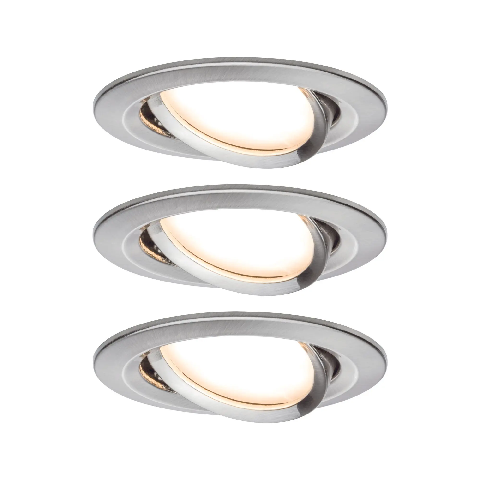 Produktfoto 1 von EBL Set Nova Plus ZB Coin dim rd schwLED 3x7W 230V 51mm Eisen geb/Alu Zink