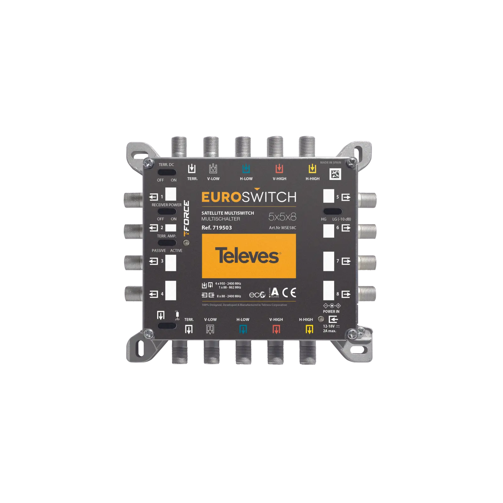 Produktfoto 1 von 5in8 Guss-Multischalter EUROSWITCH receiverpowered kaskadierbar