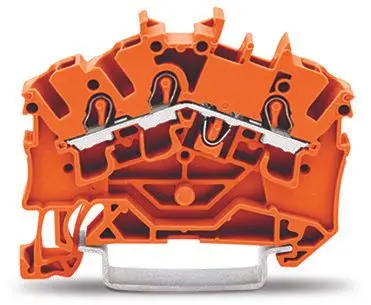 Produktfoto 1 von 3-Leiter-Durchgangsklemme,2,5 mm²,für Anwendungen Ex e II geeignet,orange