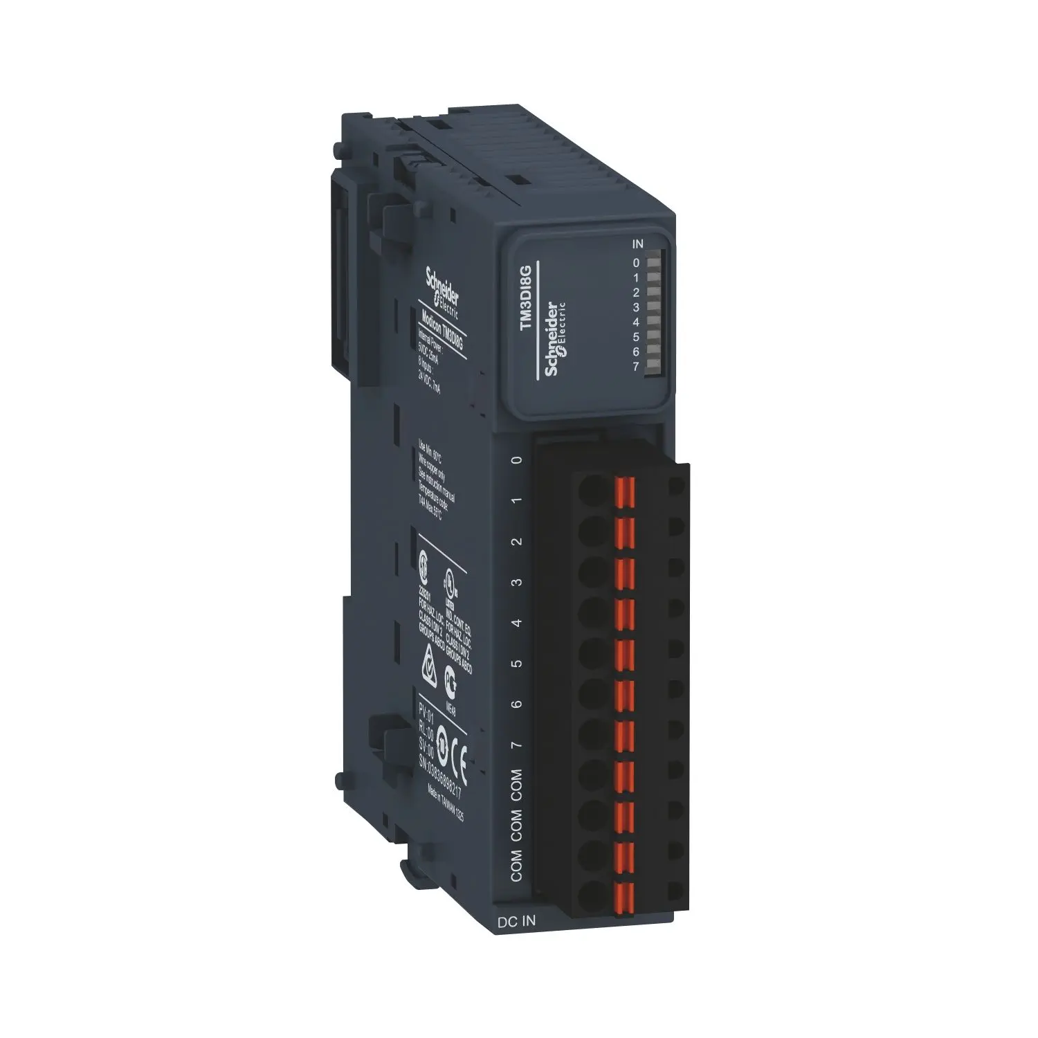Produktfoto 1 von E/A-Erweiterung TM3 EA-Modul 8 digitale Eingänge Federzuganschluss