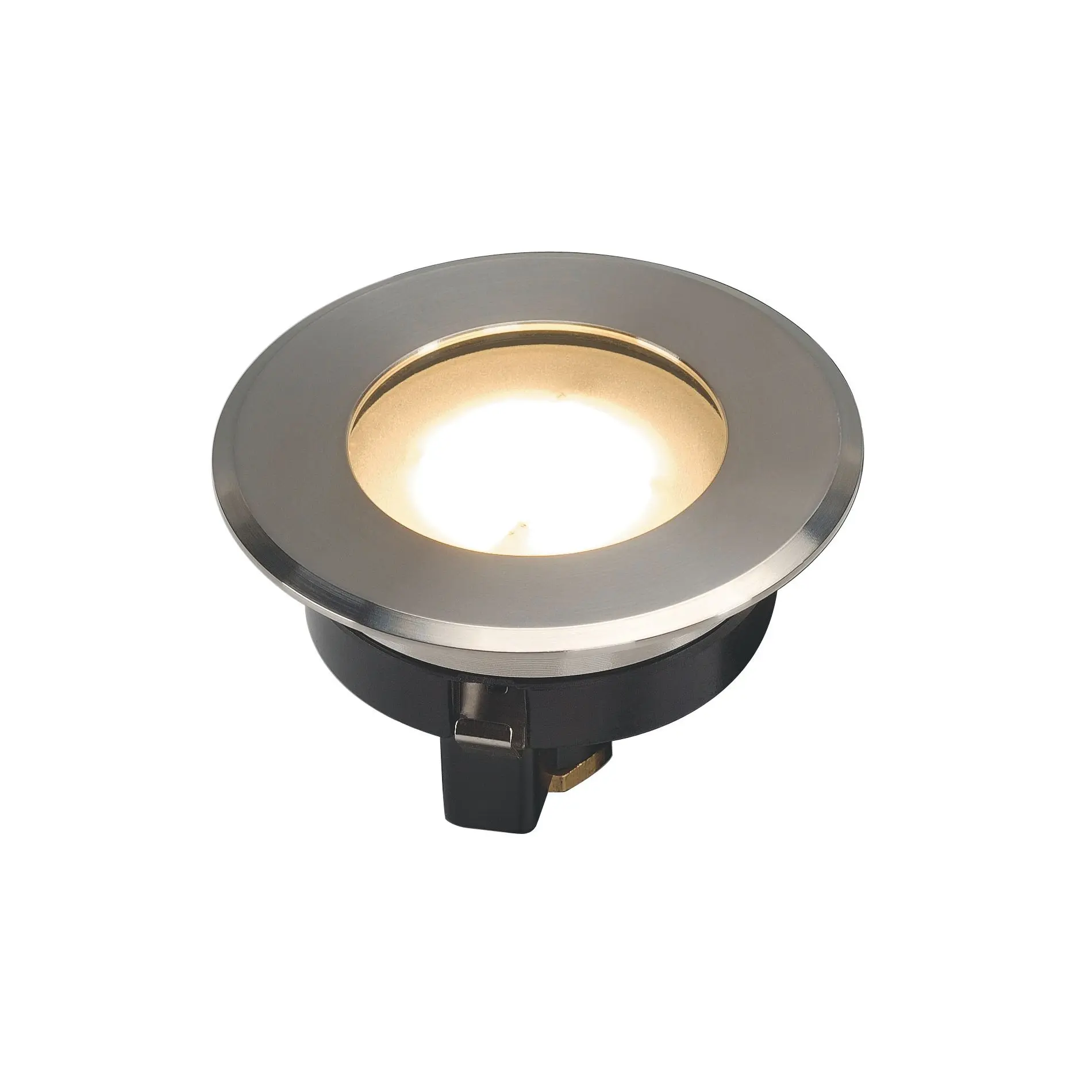 Produktfoto 1 von DASAR FLAT LED 230V Bodeneinbaustrahler rund 4,3W warmweiß Edelstahlblende