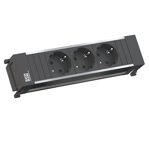 Produktfoto 1 von Steckdoseneinheit Power Frame 3xSCHUKO Zuleitung 2m Aderendhülsen