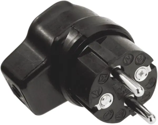 Produktfoto 1 von Vollgummi Winkelstecker schwarz