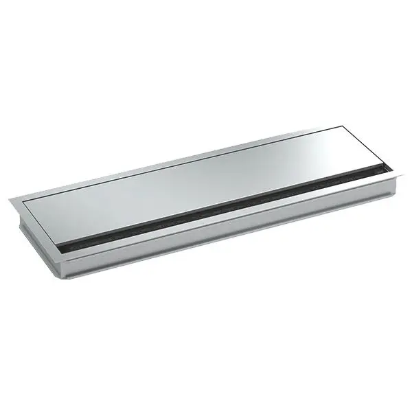 Produktfoto 1 von Kabeldurchführung eckig Silber eloxiert