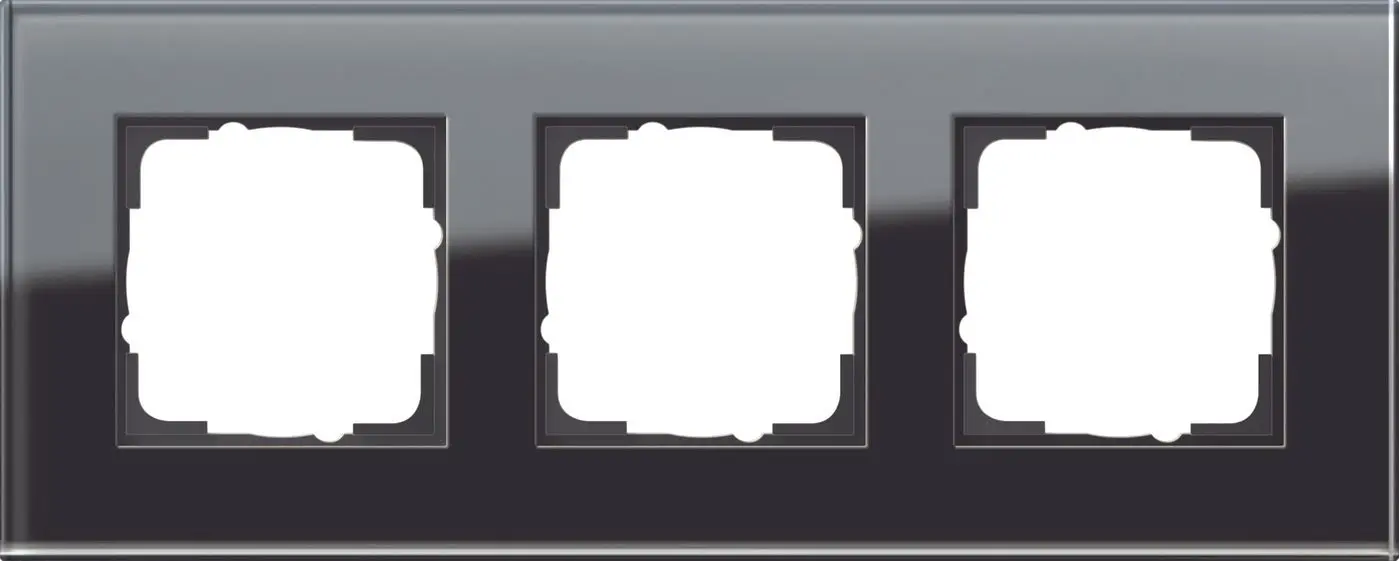 Produktfoto 1 von Abdeckrahmen 3fach Esprit Glas schwarz