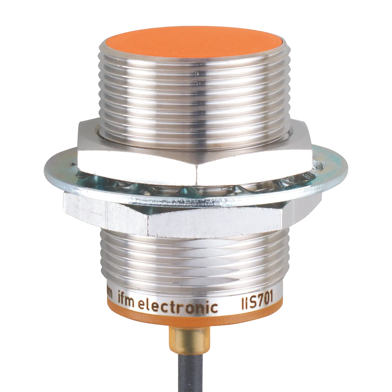 Produktfoto 1 von Ind.Sensor M30x1,5 L=45 Sn=15mm bündig Ö DC NPN 2m PUR IP65-69K 3L 100Hz